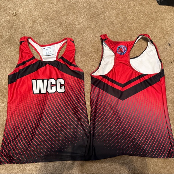 Champion Red/Black  Tank Top world champion center Simone biles gymnastics med - Picture 1 of 3
